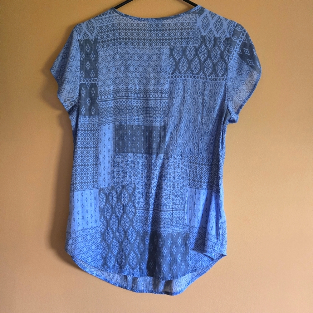 Como Vintage Boho Patchwork Top, M - image 3